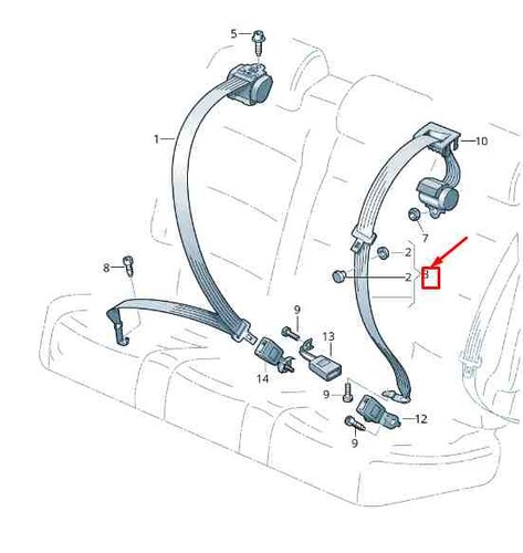 Audi sicherheitsgurt - 8r,